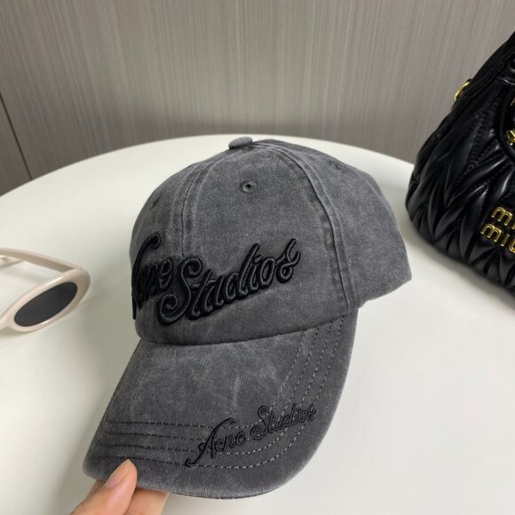 Acne Studio Women's Gray Baseball Cap - Picture 5 of 5